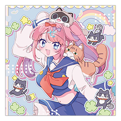 みみせにゃお ハンドタオル