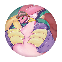 テリジミムス・ドラゴラビット 缶バッジ57mm