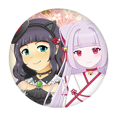白黒猫～モノクロネコ 缶バッジ57mm