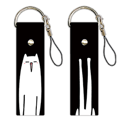 まけないねこ レザーストラップ